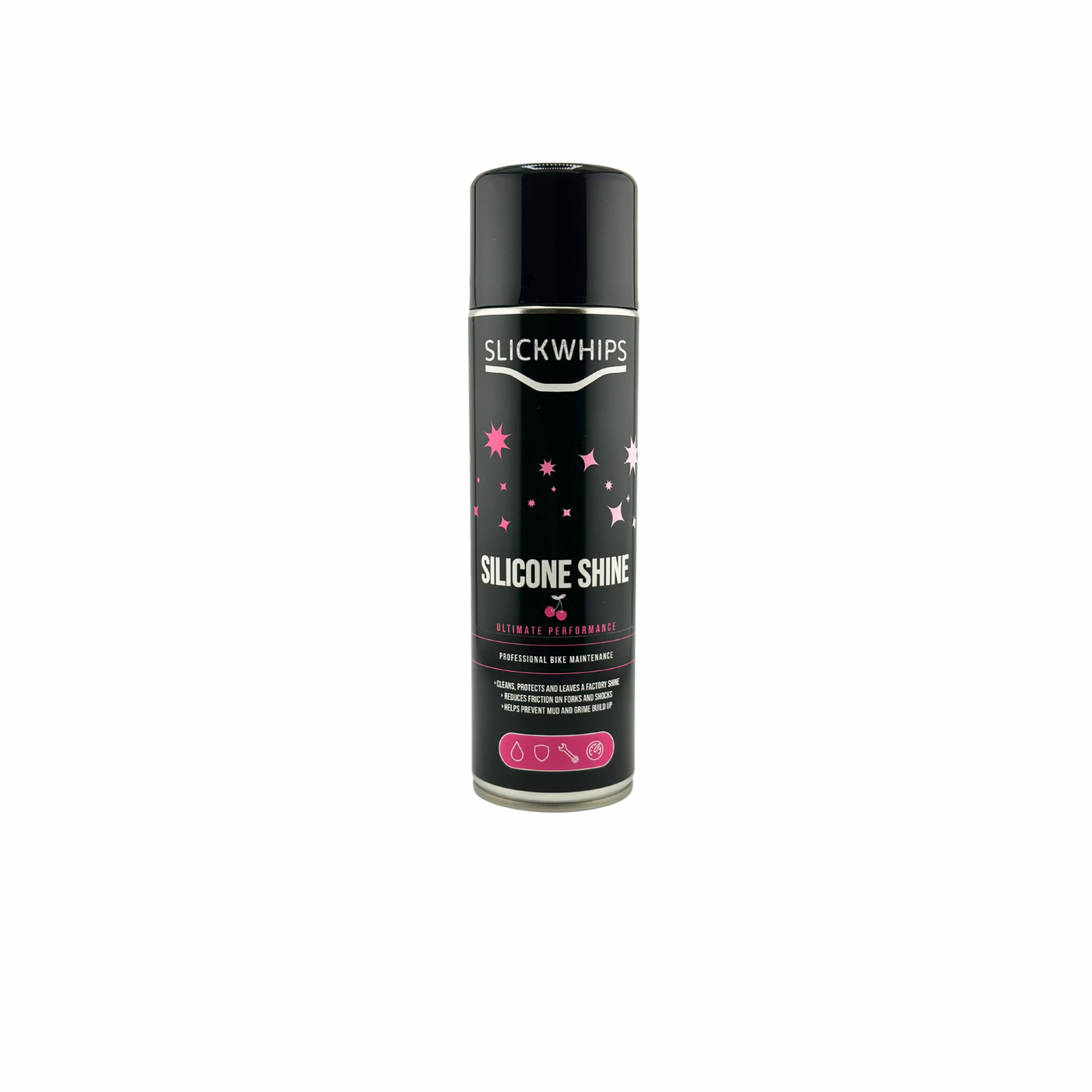 Slickwhips Silicone Shine 500ML - Cherry Scented Protection and Factory Shine Spray