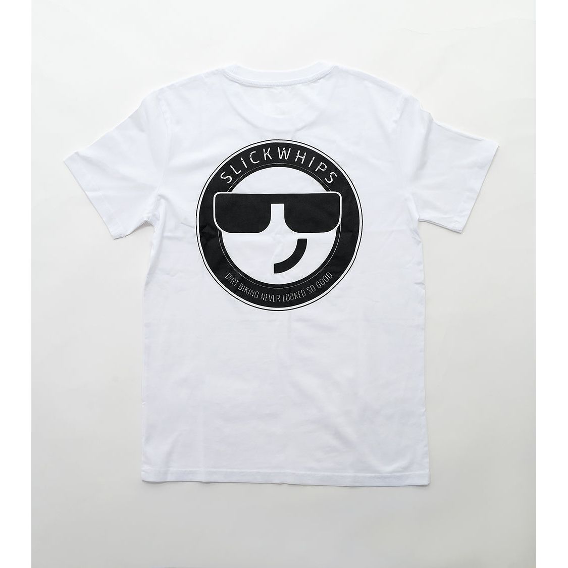 Slickwhips Smiley Adults T-Shirt in White