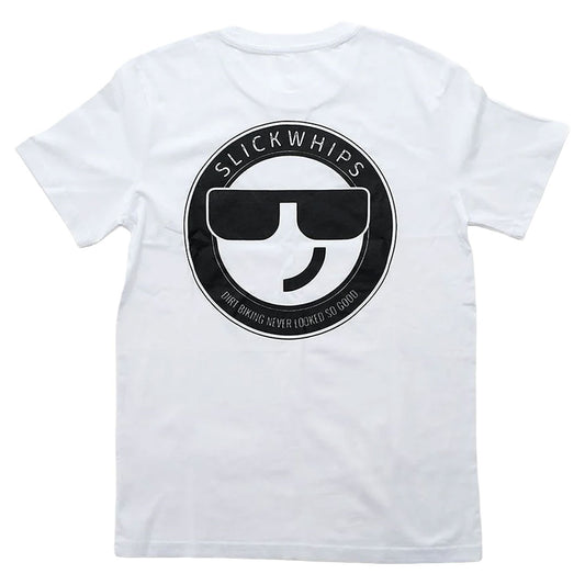 Slickwhips Smiley Adults T-Shirt in White