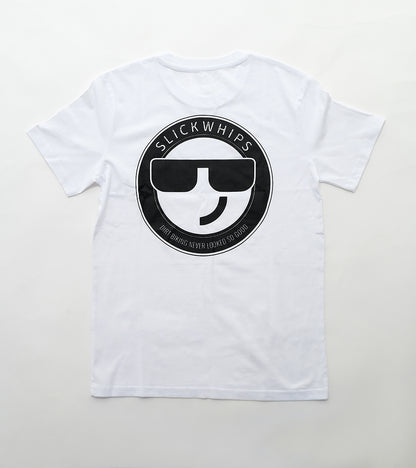 Slickwhips Smiley Adults T-Shirt in White
