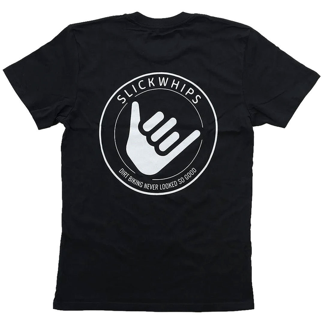 Slickwhips Shaka Adults T-Shirt in Black