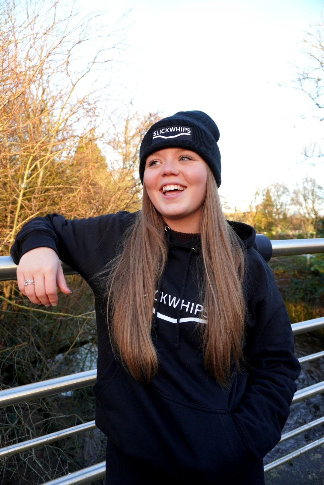 Slickwhips Adults Hoodie in Black