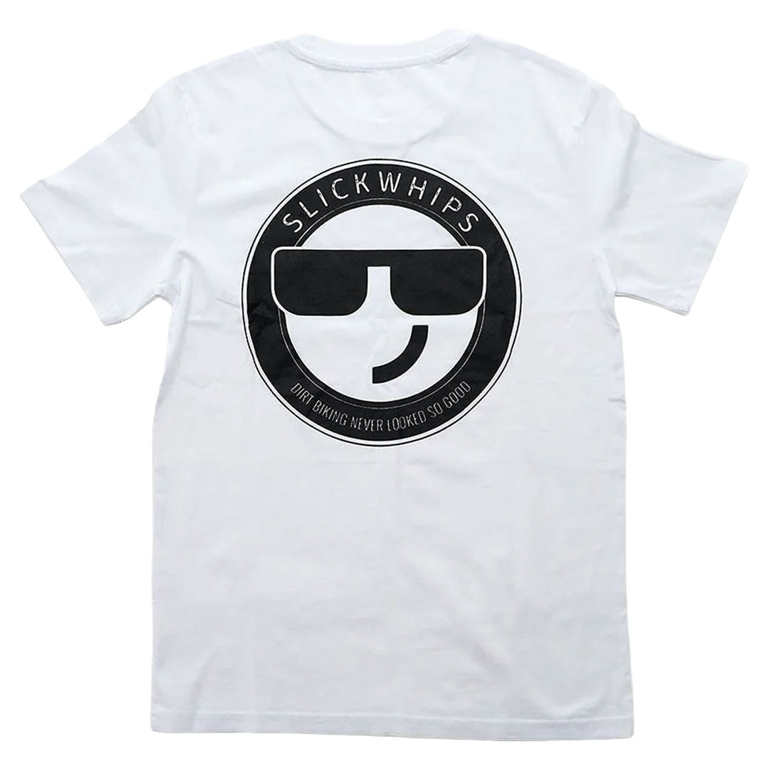 Slickwhips Smiley Adults T-Shirt in White